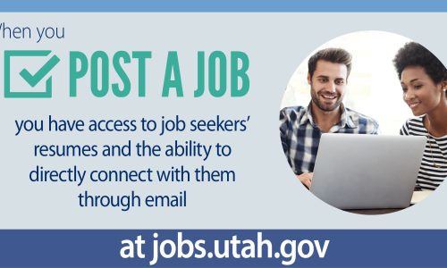 Post your job postings at jobs.utah.gov